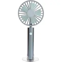 REMEMBER Handventilator Flow "Graphit" mit USB - Aluminiumgriff mit 3 Geschwindigkeitsstufen