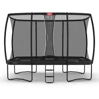 Berg Trampolin rechteckig Ultim Champion Regular 500 Grey / grau + Safety Net DLX XL