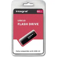 Integral 64GB USB3.0 Memory Flash Drive (Memory Stick) Schwarz