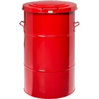 Konga Mekaniska Abfallbehälter in rot aus Blech 115l Volumen