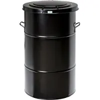Konga Mekaniska Abfallbehälter in schwarz aus Blech 115l Volumen