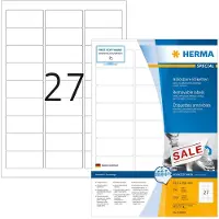 Herma ablösbare Etiketten Nr. 10300 auf DIN A4-Blättern, 2700 Etiketten, 100 Bogen