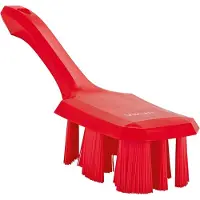 Vikan UST 4179-4 Spülbürste, rote Hartfasern, kurzer Griff, 70x260mm