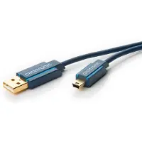 ClickTronic 0.5m USB 2.0 A-mini B m/m, 0,5 m, USB A, Mini-USB B, USB 2.0, Männlich/Männlich, Blau