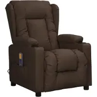 vidaXL Massagesessel Braun Kunstleder
