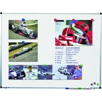 Legamaster Whiteboard PREMIUM, Hoch-/Querformat, Stahl weiß lackiert + Aluminiumrahmen, magnethaftend, Ablageschale + Zubehör, B 1500 x 1000 mm