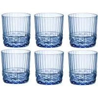 Bormioli Rocco Tumbler America '20s Blau Sapphire 370 ml (6er-Set)