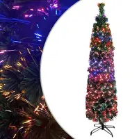 vidaXL Künstlicher Weihnachtsbaum Schlank mit Ständer 180 cm Glasfaser