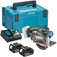 Makita DCS552RTJ, Metall, Schwarz, Mintfarbe, Bürstenlos, 13,6 cm, 3600 RPM, 5,05 cm