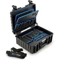 B&W Cases JET 5000, Schwarz, Blau, Polypropylen (PP), 34 Taschen, Staubresistent, Schockresistent, Spritzwassergeschützt, 468 mm, 365 mm