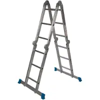 Silverline Mehrzwecksprossenleiter mit Einlegeboden 3,6 m (12 Sprossen)