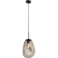 Masterlight Pendelleuchte Lava 1-flammig Glas Grau 22,5x22,5cm