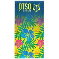 Otso Microbiber Floral Towel Blau