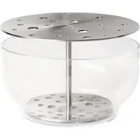 Fritz Hansen Ikebana Vase Large Stainless Steel - , Metallisch, Glas