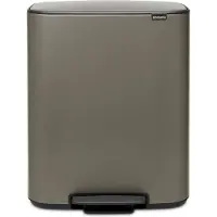 Brabantia Bo Tretmülleimer 2 x 30 L - Platinum