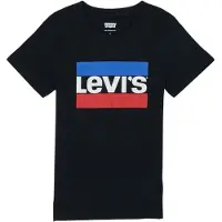 Levi's T-Shirt KIDS "LVB SPORTSWEAR LOGO TEE", Jungen, Gr. 8/128, schwarz, Single Jersey, Obermaterial: 100% Baumwolle, bedruckt, Basic schmal hüftlang, Rundhals, Shirts T-Shirt, for BOYS