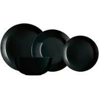 Luminarc Geschirr 9311622 Schwarz Gehärtetes Glas (19 pcs)