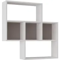 Decortie | Wandregal Amedea braun Spanplatte 85x85x20 cm | NADUVI