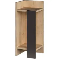 Decortie | Nachttisch Fiep grau Spanplatte 25x60x25 cm | NADUVI