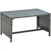 vidaXL Couchtisch Anthrazit 70x40x38 cm Poly Rattan