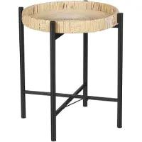 Mica Decorations Kaj Beistelltisch - H40 x Ø30 cm - Rattan - Braun