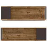 Chic Home Collection | Wandregale & Haken naturel Spanplatte 100x22x29.6 cm | NADUVI