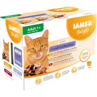 IAMS Delights Adult Landkollektion in Sauce Nassfutter Katze (12x85 g)