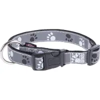 Trixie Halsband Silver Reflect schwarz/silbergrau, Größe: M-L