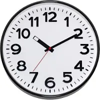 Eurotime 82320 Quarz Wanduhr 300 mm x 50 Schwarz