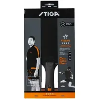 Stiga Vision 4-sterren tafeltennisbatje, zwart/rood