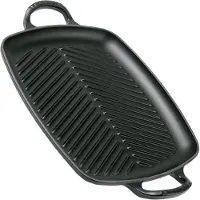 Le Creuset Grillplatte Signature 30 cm Schwarz Matt