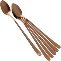 Amefa Austin 1410, 1410AETR06AV6 Sorbetlöffel / Latte Macchiato Löffel 6 Stück, Kupfer