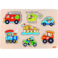 Goki Buttons Puzzle Road Funds 30 x 21 cm 7-teilig