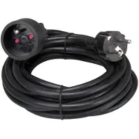 Perel Verlängerungskabel 5 m schwarz 3g1,5 Pin Masse (zwart)