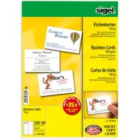 Sigel DP830, Laser/Inkjet, Weiß, 185 g/m², 84 mm, 55 mm, 150 Blätter