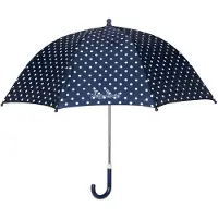 Playshoes Regenschirm mit Punkten dunkelblau 70 cm