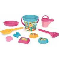 Huismerk Strandset mit Eimer 14,5 cm 10-teilig mehrfarbig
