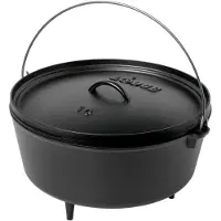 Lodge Camp Dutch Oven mit Deckel L14DCO3, Fassungsvermögen ca. 9,5 L