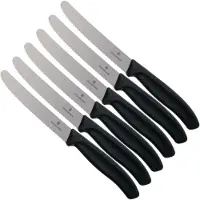 Victorinox SwissClassic 6.7833.6, 6-teiliges Tomatenmesserset, schwarz