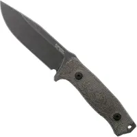 Lionsteel M5B Sleipner Black, Green Canvas Micarta Survivalmesser