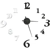 vidaXL 3D-Wanduhr Modernes Design Schwarz und Weiß 100 cm XXL
