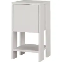 Decortie | Nachttisch Safa Weiß Spanplatte 30x55x30 cm | NADUVI