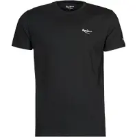 Pepe Jeans Rundhalsshirt , Herren, Gr. M, schwarz, Jersey, Obermaterial: 95% Baumwolle, 5% Elasthan, unifarben, Basic, slim fit, Rundhals, Shirts Rundhalsshirt, Topseller