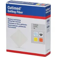 Cutimed Gelling Fiber Kom.5x5 cm Hydrofaserverband 10 St Kompressen