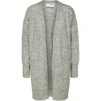 Selected Damen Pullover & Cardigans Lulu New Ls Knit Long Cardigan B - Lichtgrijs - Größe S