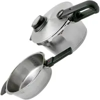 Fissler Vitavit Premium 622-412-11-070, 3-teiliges Schnellkochtopf Set mit Dampfeinsatz, 4,5 L