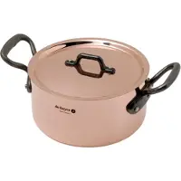 De Buyer [DEBUYER634216] Prima Matera Kookpot, Gietijzeren Handvaten - 90% Koper - 10% Rvs (16cm)