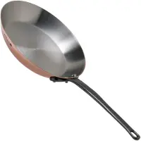 De Buyer Kupfer-Bratpfanne, Gusseisengriff, 90% Kupfer, 10% Edelstahl, Prima Matera Serie