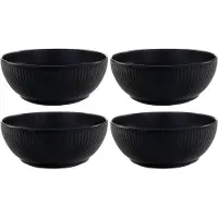 Bodum - DUORO Porzellanschüsseln 0.48 l, ø 14.5 cm - Schwarzmatt