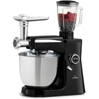 Klarstein Küchenmaschine, Universalküchenmaschinen, 3-in-1 Küchenmaschinen, Rührgeräte & Mixer, Teigmaschine mit Fleischwolf, Küchenmaschine , 2000 Watt Teigmaschine Knetmaschine 10L Schüssel